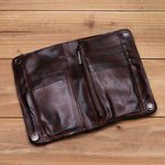 Retro Handmade Leather Wallet Multi Card Slots Wallet