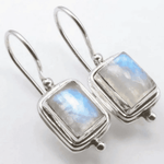 Lustre Square Moonstone Earrings