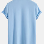 Muscle Fit Ribbed Deep Cuban Shirt & Drawstring Ribbed Shorts