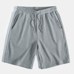 Short Sleeved Waffle Polo & Drawstring Knitted Waffle Shorts