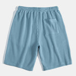 3 Pieces Drawstring Knitted Waffle Shorts