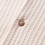 Short Sleeve Knitted Waffle Cuban Shirt & Crinkle Textured Straight Leg Pants