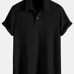 3 Pieces Knitted Waffle Polo Shirt