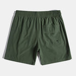 Palm Tree Silhouette Print Cotton T-Shirt & Solid Drawstring Swim Shorts