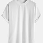 Relax Fit Ribbed T-Shirt & Drawstring Ribbed Shorts
