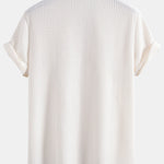 Waffle Button Up Shirt & Drawstring Knitted Waffle Pants
