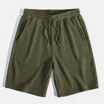 3 Pieces Drawstring Knitted Waffle Shorts
