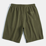 3 Pieces Drawstring Knitted Waffle Shorts