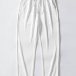 Knitted Geometric Rhombus Jacquard Polo & Straight Leg Ribbed Pants