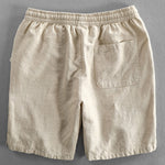 Floral Checkerboard Jacquard Cuban Shirt & Linen Cotton Blend Drawstring Shorts