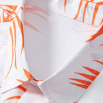 Leaf Print Button Up Shirt & Swim Shorts
