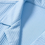 Muscle Fit Ribbed Deep Cuban Shirt & Drawstring Ribbed Shorts