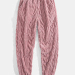 Geometric Jacquard Teddy Hoodie & Jogger Pants