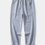 Contrast Waffle Hooded Shirt & Drawstring Waffle Jogger Pants