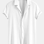 Muscle Fit Ribbed Deep Cuban Shirt & Drawstring Ribbed Shorts