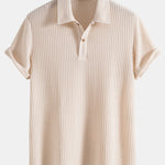 3 Pieces Knitted Waffle Polo Shirt