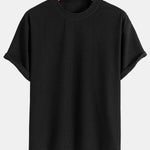 Relax Fit Ribbed T-Shirt & Drawstring Ribbed Shorts
