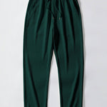 Long Sleeve Muscle Fit Ribbed Button Up Shirt & Straight Leg Ribbed Pants