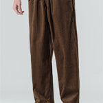 Relax Fit Quarter Zip Ethnic Geometric Patchwork Teddy Sweatshirt & Straight Leg Corduroy Pants