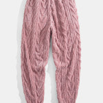 Geometric Jacquard Teddy Hoodie & Jogger Pants