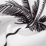Palm Tree Print Button Up Shirt & Stripe Print Swim Shorts