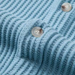 Waffle Button Up Shirt & Drawstring Knitted Waffle Pants