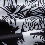 Palm Trees Print Button Up Shirt & Striped Print Swim Shorts