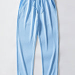 Short Sleeved V-Neck Ribbed Polo & Straight Leg Ribbed Pants