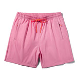 Regular Fit Colorful Sun Salt Sand Print Cotton T-Shirt & Zip Pocket Swim Shorts
