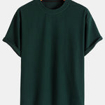Relax Fit Ribbed T-Shirt & Drawstring Ribbed Shorts