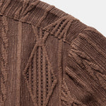 Geometric Jacquard Eyelet Cuban Shirt & Linen Drawstring Shorts