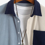 Corduroy Patchwork Shirt & Straight Leg Corduroy Pants