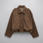 Renna Suede Bomber Jacket