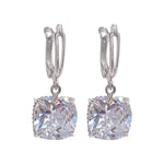 White Gold Zirconia Drop Earrings