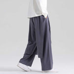 Retro Fake Two-piece Cotton And Linen Loose Skirt Pants
