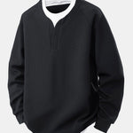 Raglan Sleeve 2 In 1 Waffle T-Shirt & Single Pleat Drawstring Straight Leg Pants