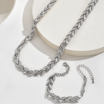Elegant Glass Rhinestone Fish Tail Set