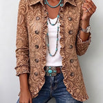 Concepción - Chaqueta Floral Vintage con Volantes