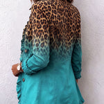 Mercedes - Chaqueta Blazer Leopardo Degradado con Volantes