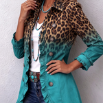 Mercedes - Chaqueta Blazer Leopardo Degradado con Volantes