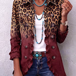 Mercedes - Chaqueta Blazer Leopardo Degradado con Volantes