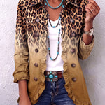 Mercedes - Chaqueta Blazer Leopardo Degradado con Volantes