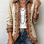 Almudena - Chaqueta Floral Bordada con Volantes