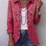 Adoración - Chaqueta Cachemira Rosa con Volantes