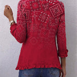 Clotilde - Chaqueta Cachemira Degradado con Volantes