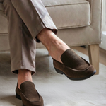 Premium Suede Loafers - Black Soles