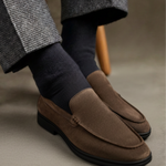 Premium Suede Loafers - Black Soles