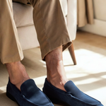 Premium Suede Loafers - Black Soles
