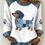 Julia - Perro Salchicha Encantador con Patchwork Denim