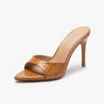 Delphine Croc Heels